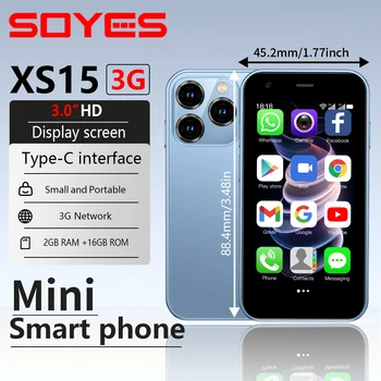 SOYES XS15 bleu 3G Mini Smartphone 3.0 "écran HD 2G RAM 16G ...