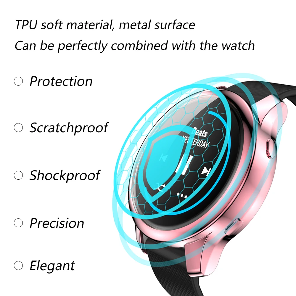 Custodia protettiva per Garmin Venu Watch TPU Cover paraurti con protezione schermo a tutto tondo Smartwatch Accessori guscio anti-shock