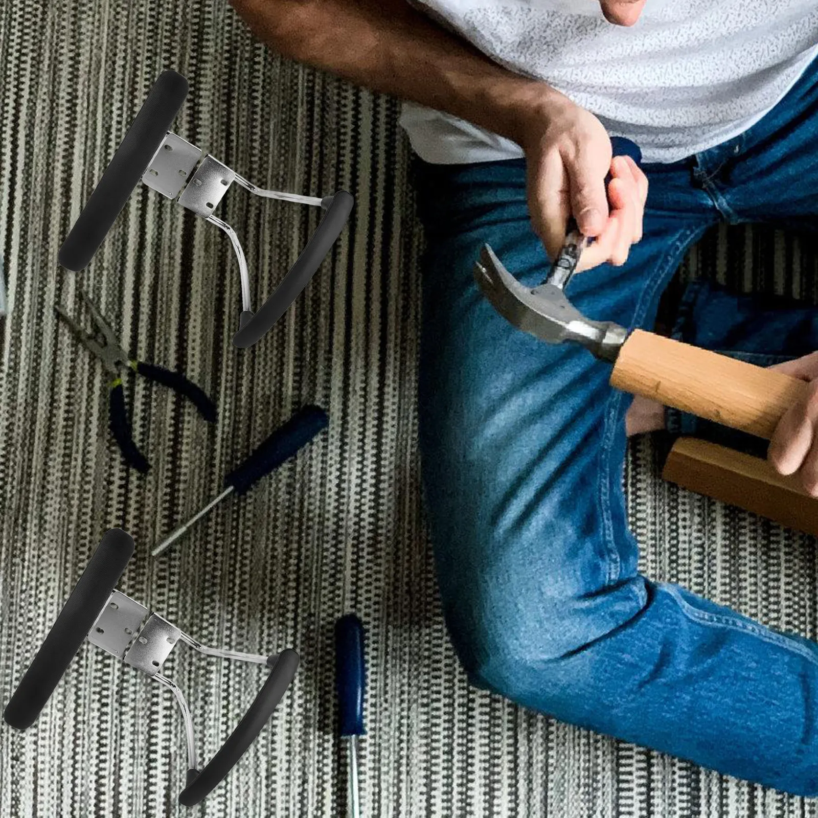 1 Par de Almofadas de Apoio de Braço em Aço para Cadeira de Escritório, Almofada Ergonômica Ajustável para Cadeira de Escritório, Cadeira Gamer, Cadei