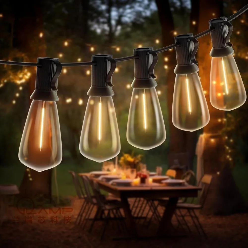 

Vintage 10/20 Bulbs LED String Lights Waterproof Shatterproof LED Bulbs Lights Dimmable Connectable Fairy Lights Wedding