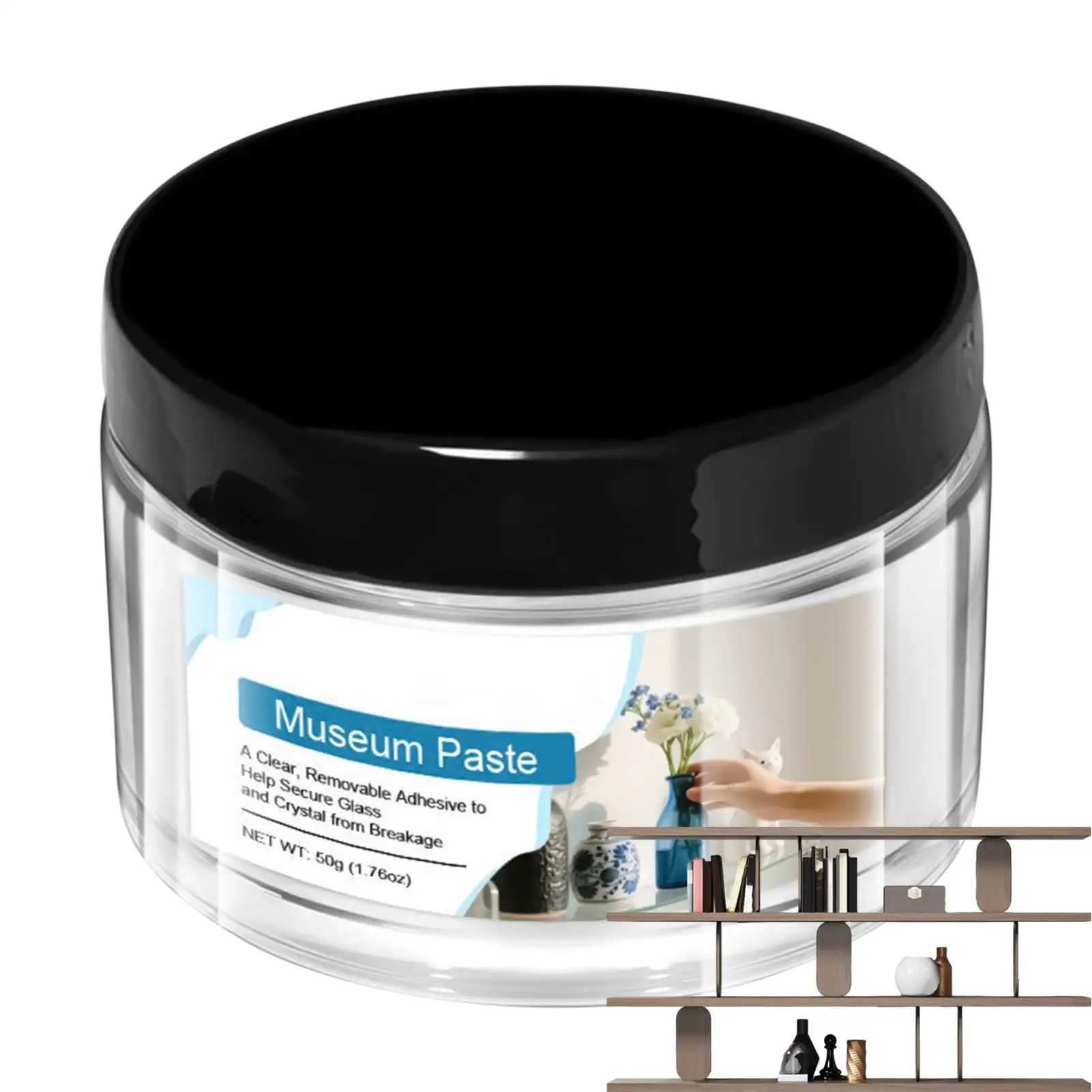 박물관용 투명 전시 젤 50g 탈착식 접착제 재사용 가능한 투명 장착 퍼티 진동 방지 전시용 세라믹 풍선