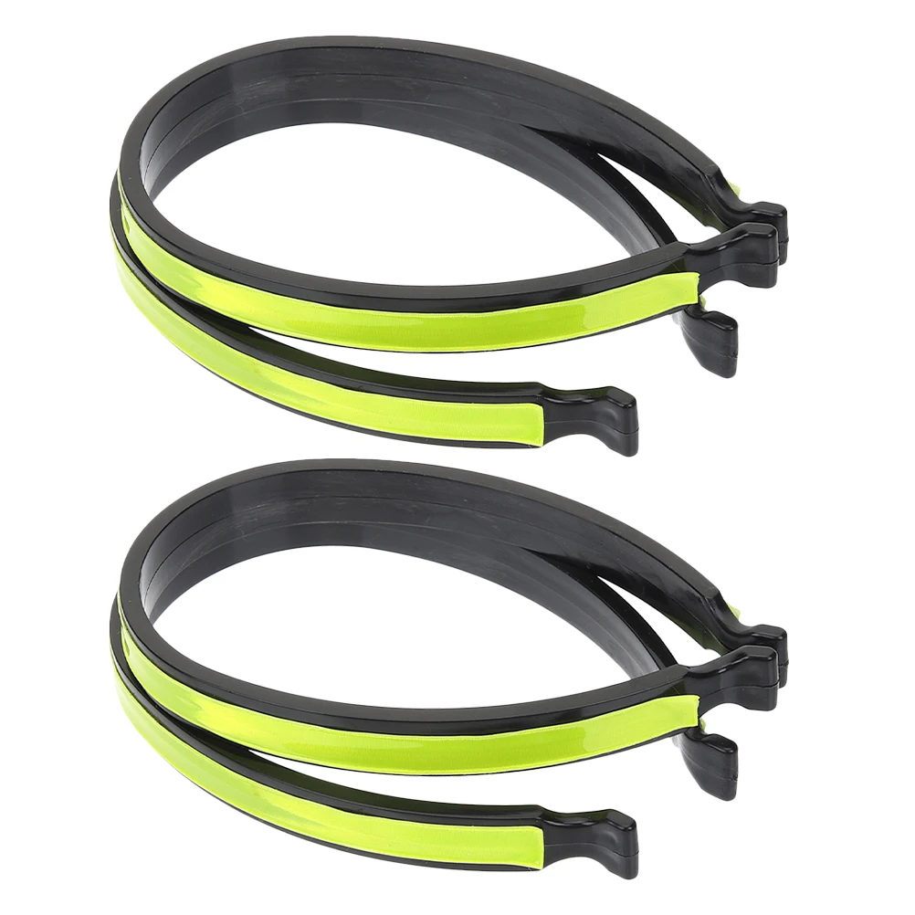 

4pcs Reflective Pant Clips High Visibility Durable Cycling Gear Trouser Straps Leg Bands Bicycle Cuff Protectors Safety