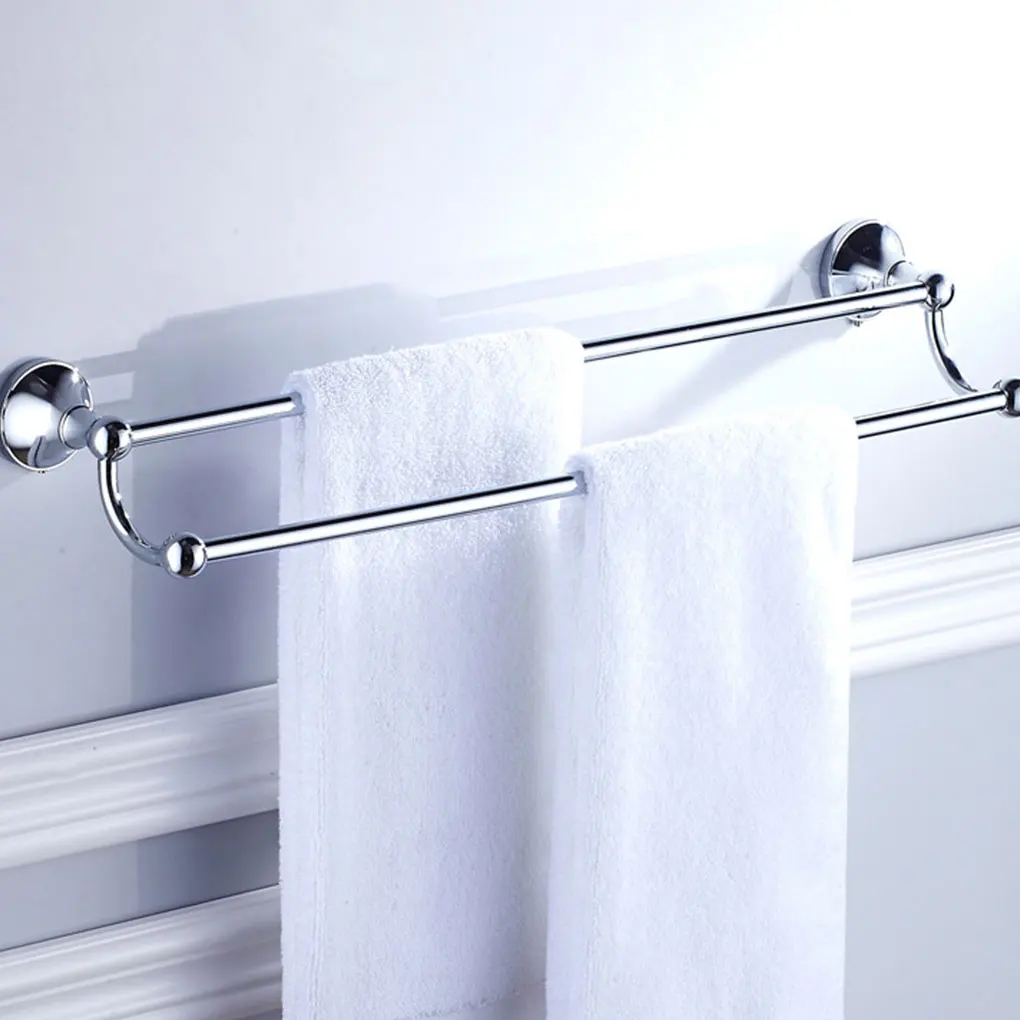 

Copper Easy Installation Bathroom Towel Holder Double Layer For Wide Compatibility Durable Modern