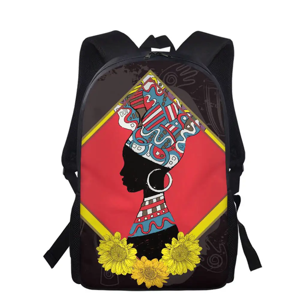 

Black Art African American Women Printing School Backpack Bookbag Girl Afro for Children Boys Girls School Bag 16 Inch Knapsack