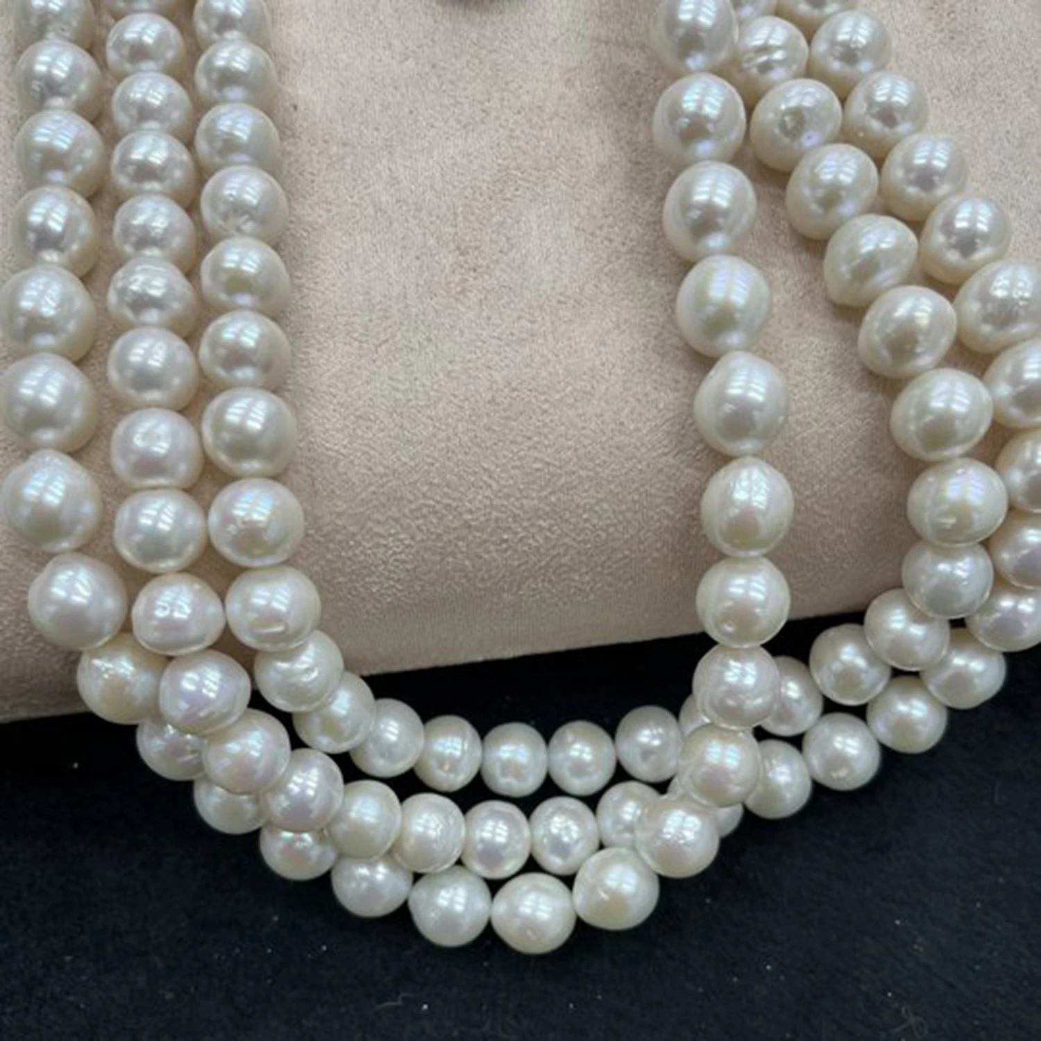 

Жемчужины пресноводные натуральные 10-11 мм, круглые, с полосками, сверкающие, для изготовления ювелирных изделий, ожерелий, браслетов, аксессуаров для рукоделия