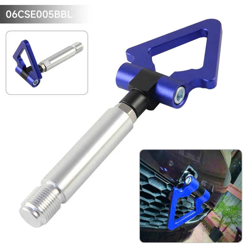 

Black/Blue Racing Tow Hook Trailer Ring Circular Aluminum Fits for JDM 24MM Toyota Yaris 07-11 Scion xb 04-07 Corolla 00-11