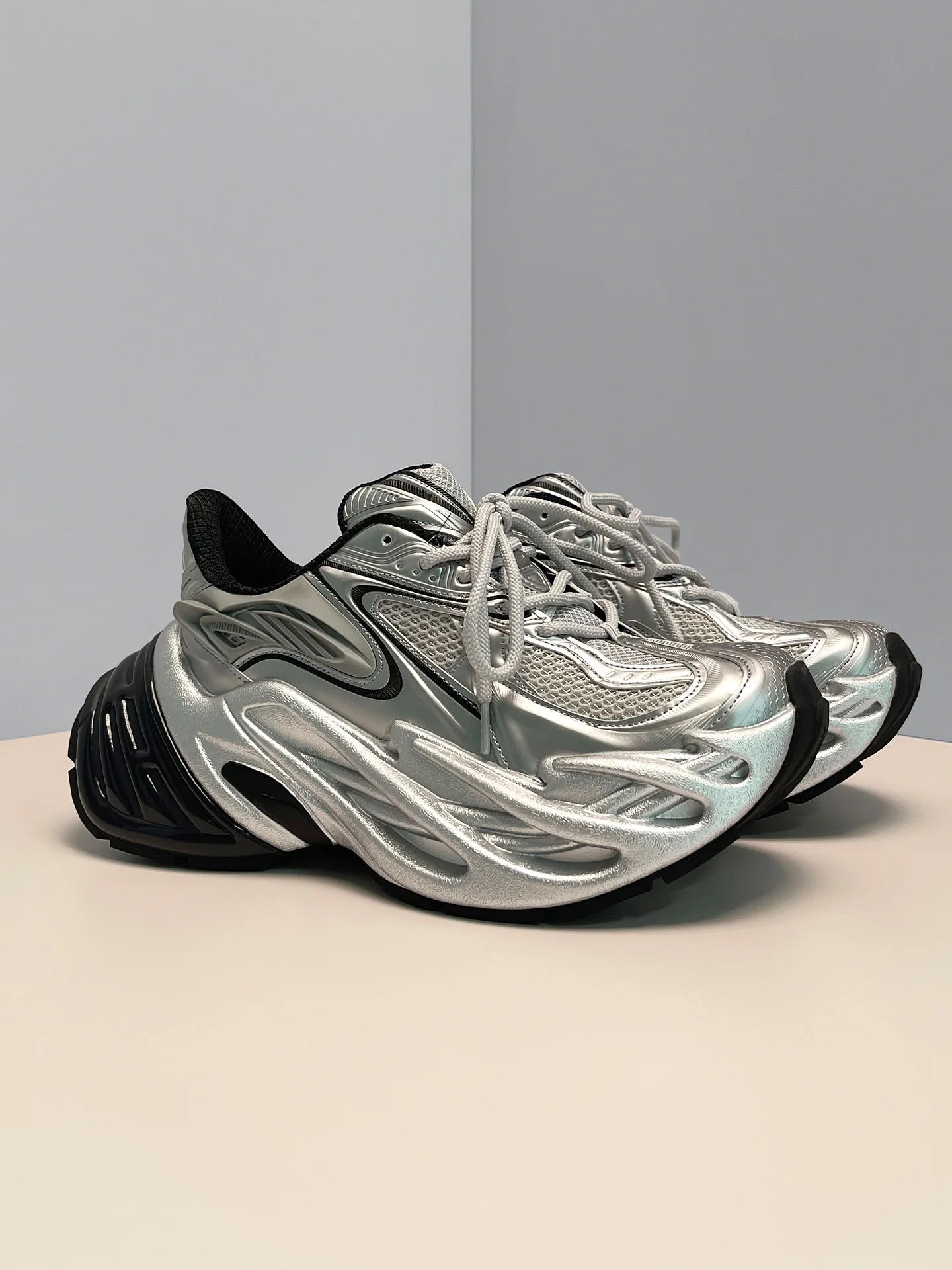 

Серебристый Dad oes, новинка 2023 года, Thi Bot, 6 см, повышающий размер для пары Me, спортивный повседневный Trend oes для отдыха, дышащий для низкой помощи