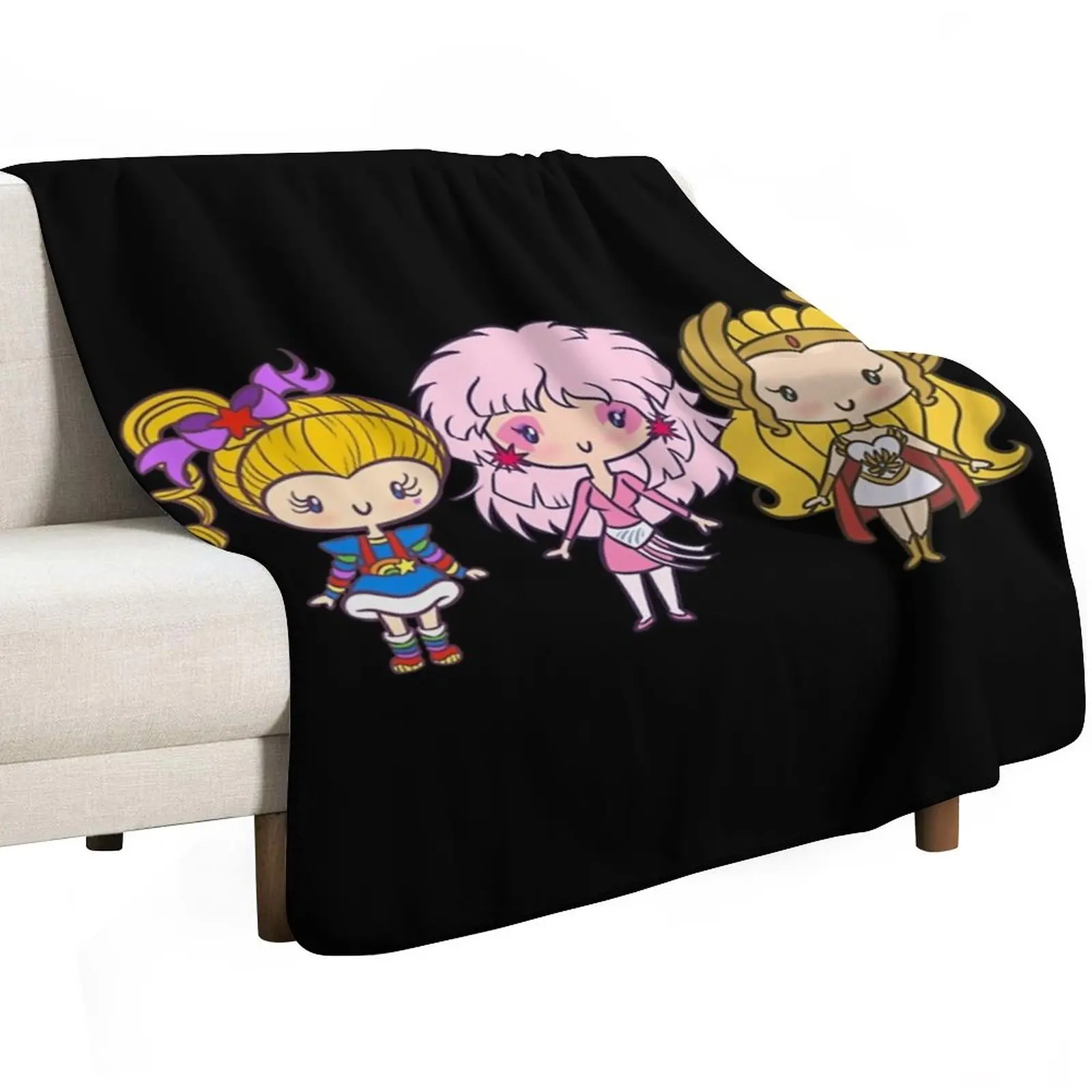 Lil' CutiEs- Eighties Ladies Throw Blanket Fashion Sofas Decoratives Luxury Throw Comforter Beach Summer Beddings Blankets