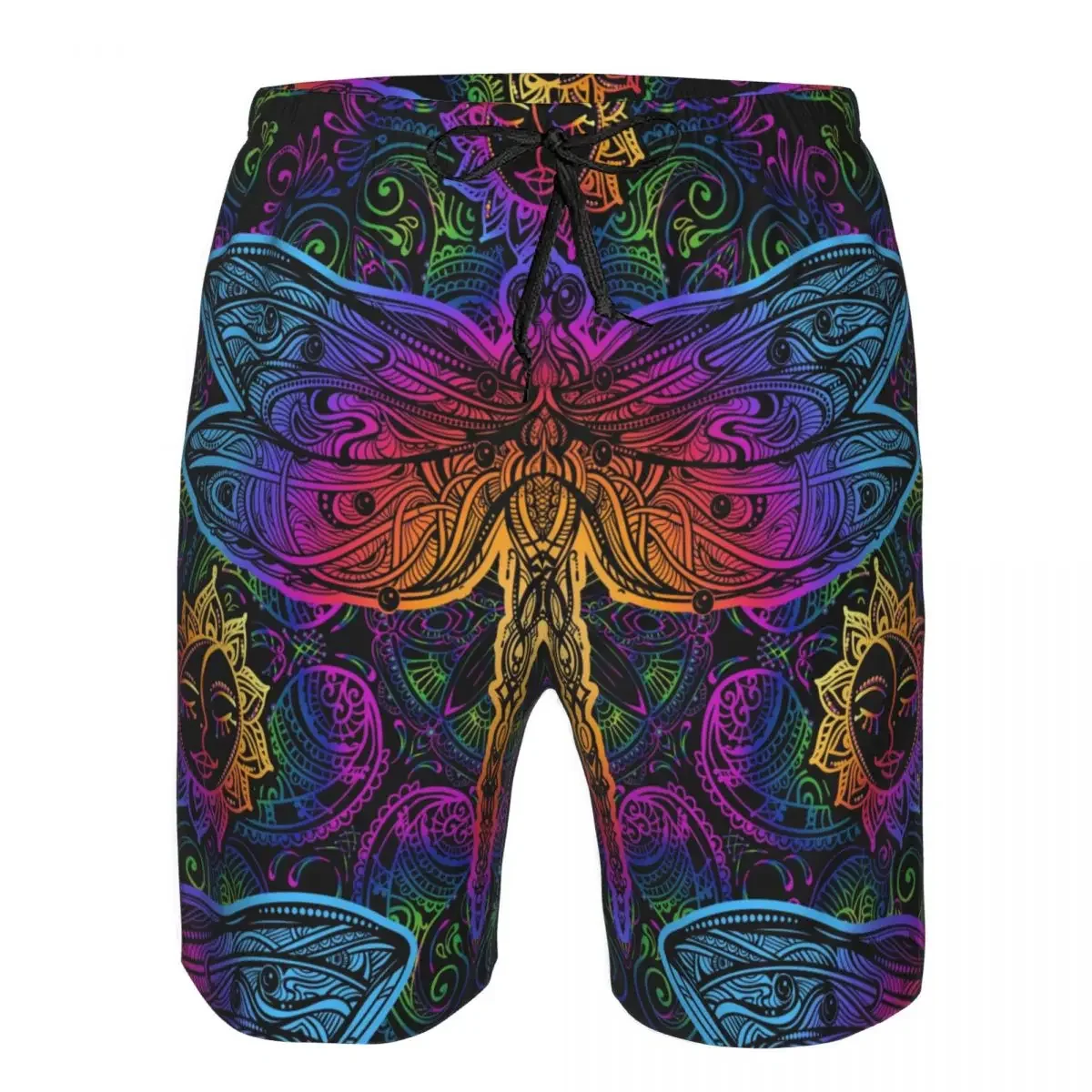 

Mens Swimwear Swim Short Trunk Mandalas Paisley Dragonfly Sun Beach Board Shorts Swimming Surffing shorts