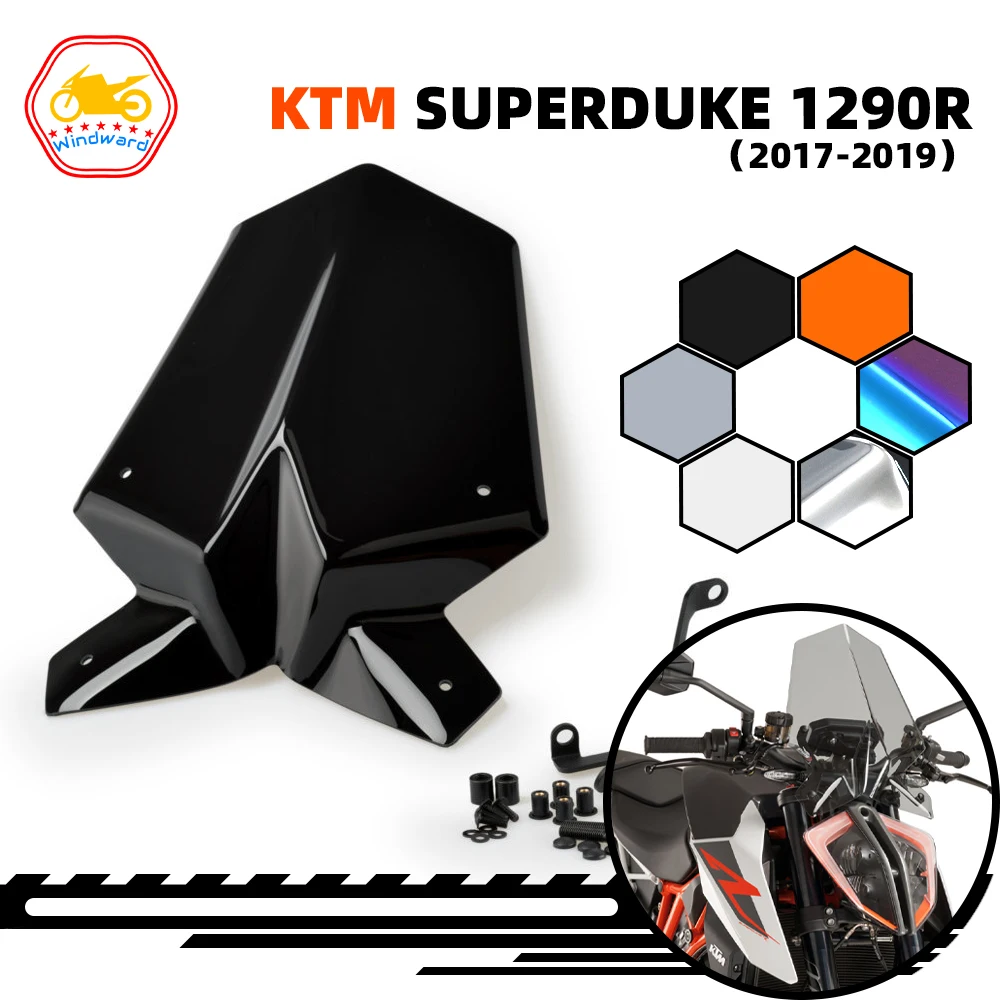 Fits For 1290 SUPERDUKE R 2017 2018 2019 SuperDuke 1290 R 17-19 Motorcycle Accessories Sports Windshield Windscreen Visor