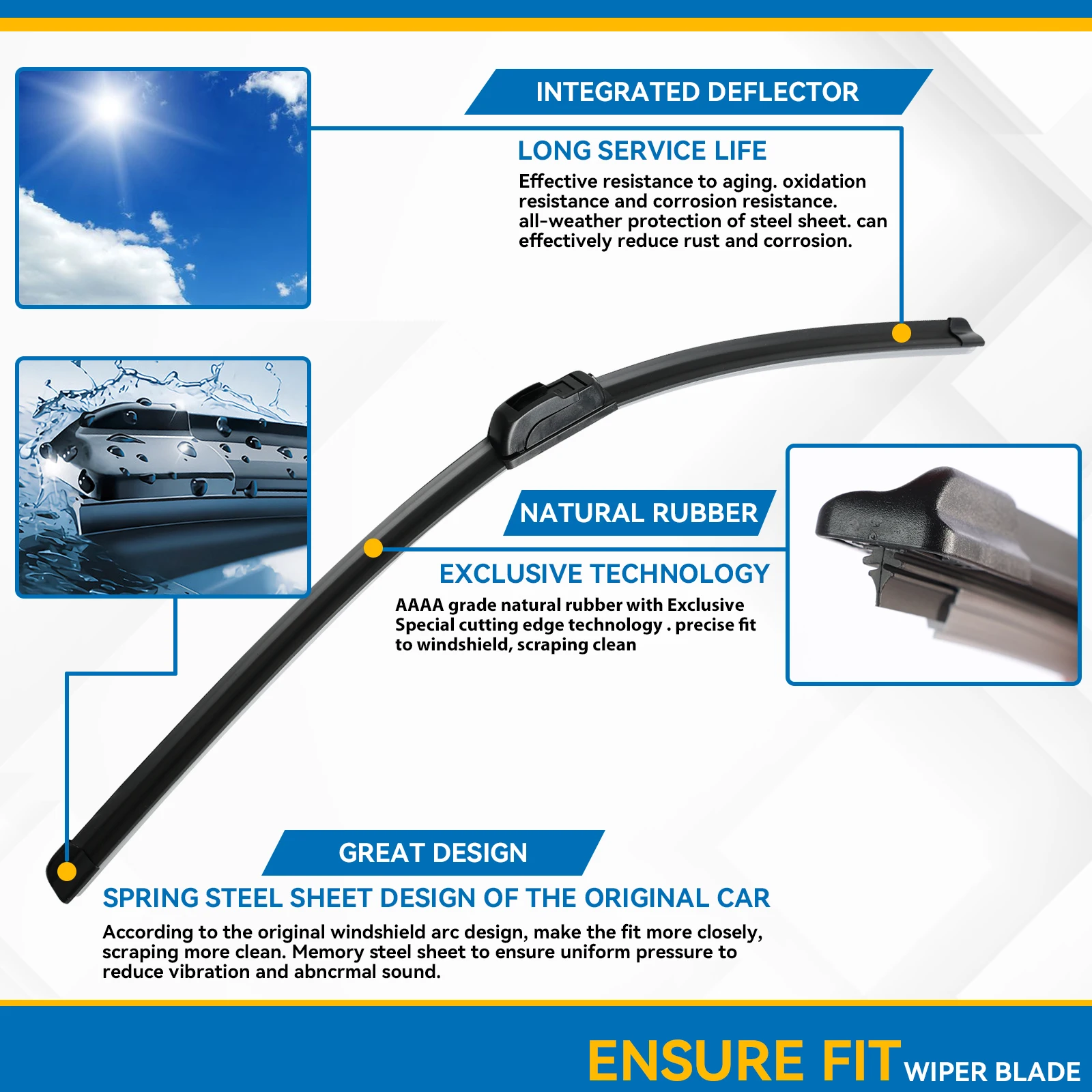 Erick's Wiper LHD شفرات الممسحة الأمامية لكيا بيكانتو TA 2011 - 2017 الزجاج الأمامي نافذة نظيفة فرش المطر للسيارة 24 "+ 14"