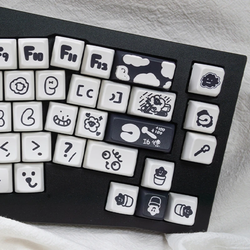 MiFuny Sheep Adventure Theme Keycaps PBT Dye Subbed Keyboard Caps MDA Profile Gaming Keycap for Mechanical Keyboard Accessories