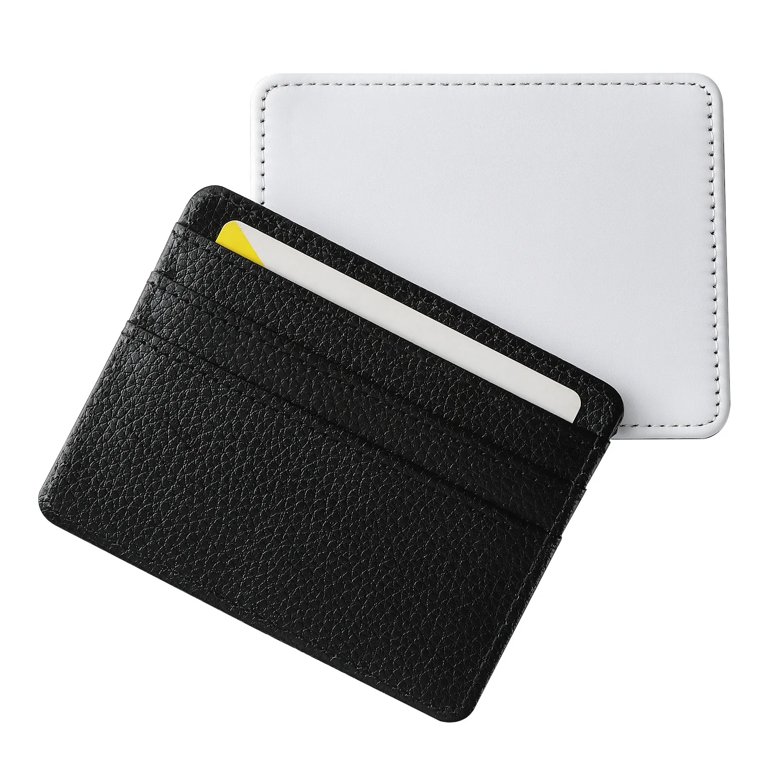 12pcs/lot Blank Sublimation Leather Card Bag Holder for Heat transfer Printing Blank Consumables DIY