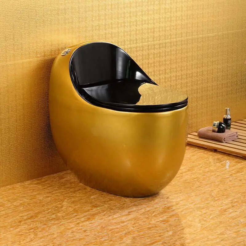 European creative toilet hotel golden toilet super swirl siphon silent flush toilet