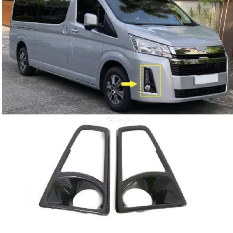 

For Toyota Hiace 2019-2023 Car Style Accessories ABS chrome Front Fog Light Lamp Cover Trim frame Molding Bezel Garnish Sticker