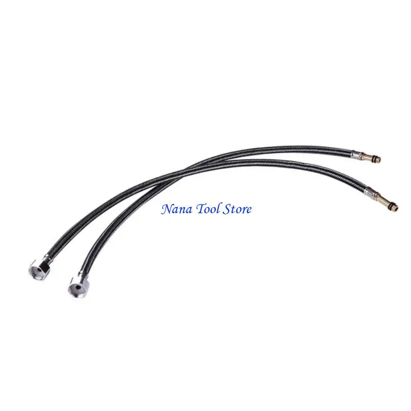 

31GJ 2Pcs Stainless Steel Braided Faucet Hose Cold and Hot Water Inlet Pipe For Kitchen And Bathroom Accessories Enduring