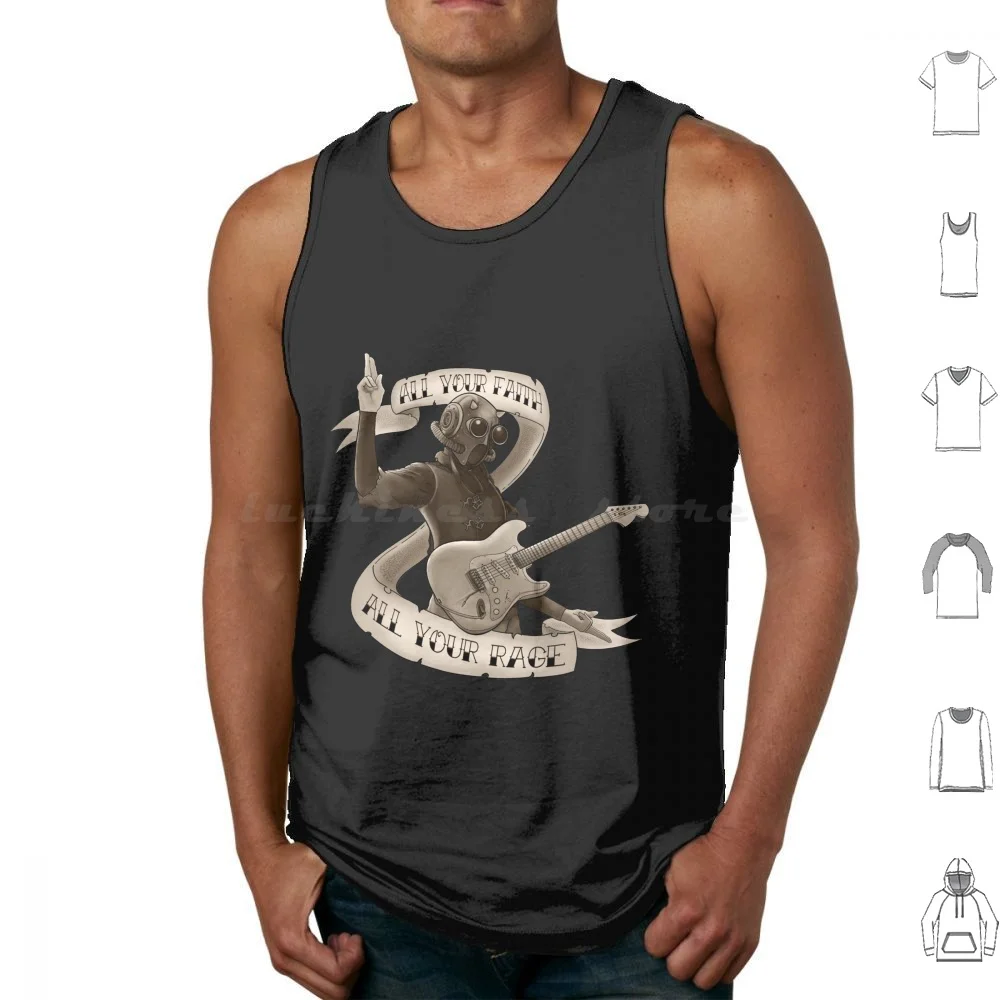 Sodo Nameless Ghoul Ghost Tattoo Style Spillways Illustration As Above So Below Tank Tops Print Cotton Sodo Ghost