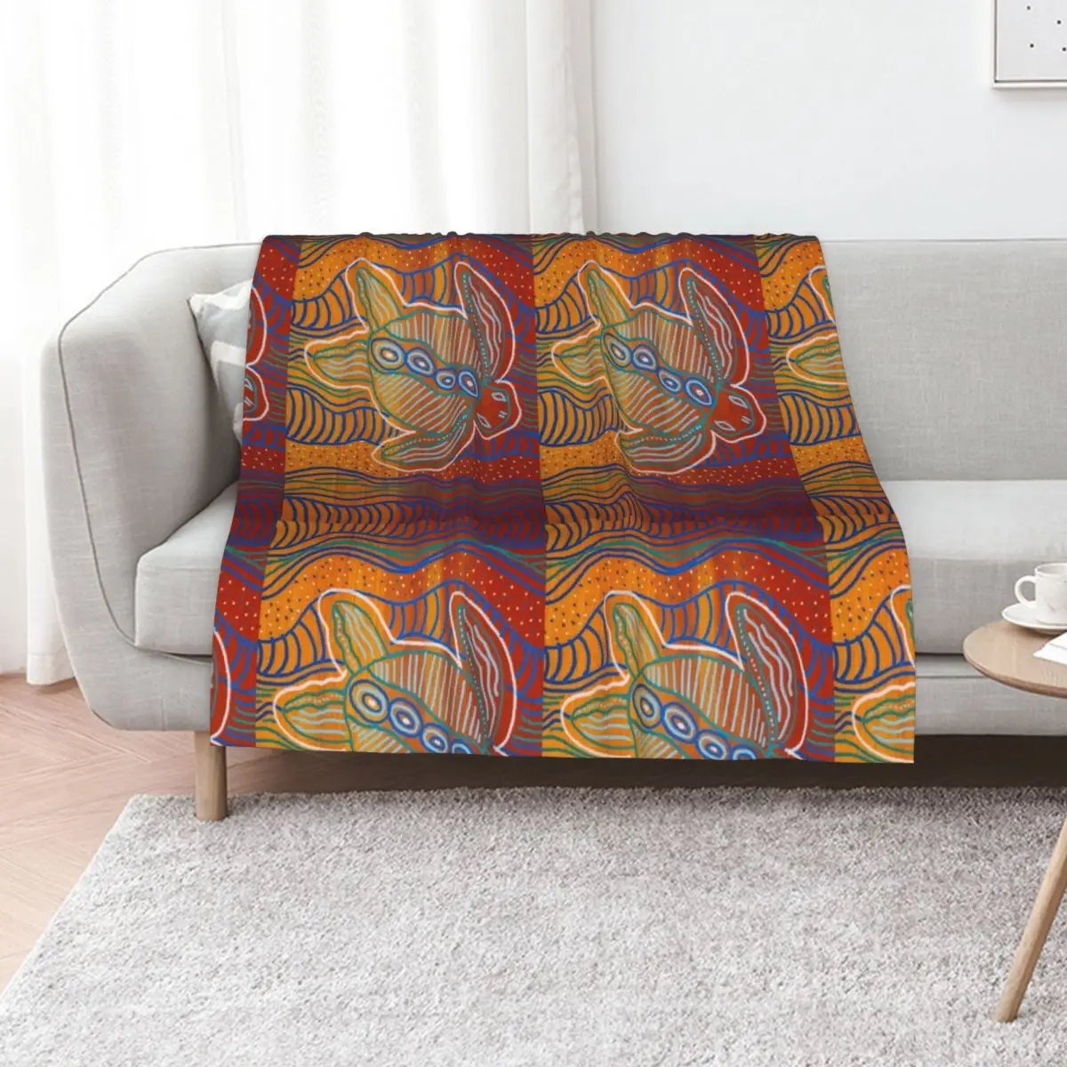 Turtle Feeding Throw Blanket Furrys Custom Plaid on the sofa Soft Plush Plaid Blankets For Sofas Sleeping Bag Blankets