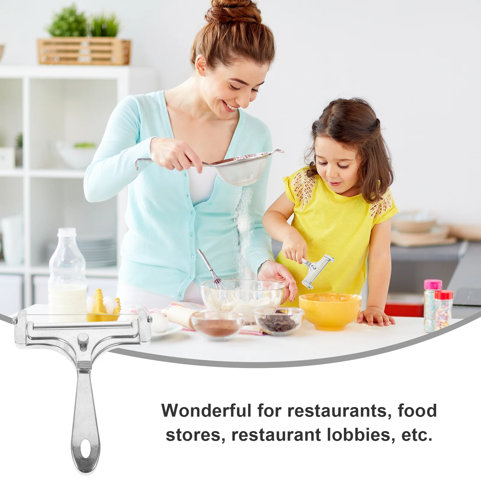 

1 set 1 Set Slicer For Block Cheese Zinc Alloy Wire Cutter Butter Cream Kitchen Gadget Rustproof Cheese Cutting Tool