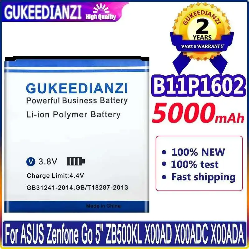 

5000Mah B11P1602 Mobile Phone Battery High Capacity For Asus Zenfone GO 5" ZB500KL X00AD X00ADC X00ADA