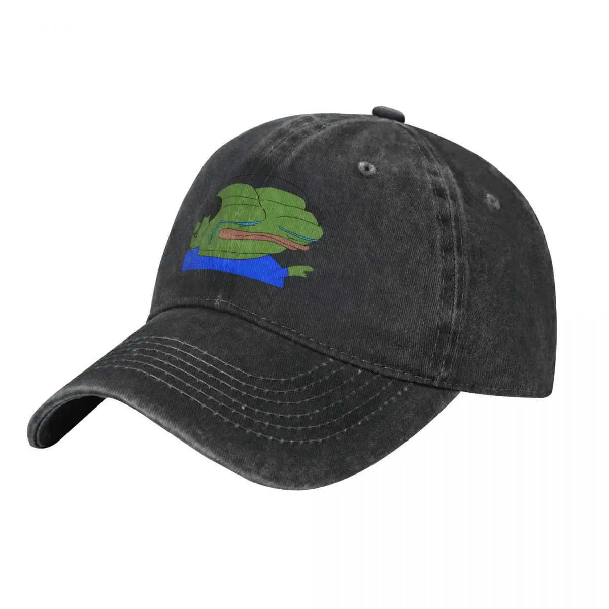 Sad Frog Multicolor Hat Peaked Women's Cap With Headphones Personalized Visor Protection Hats