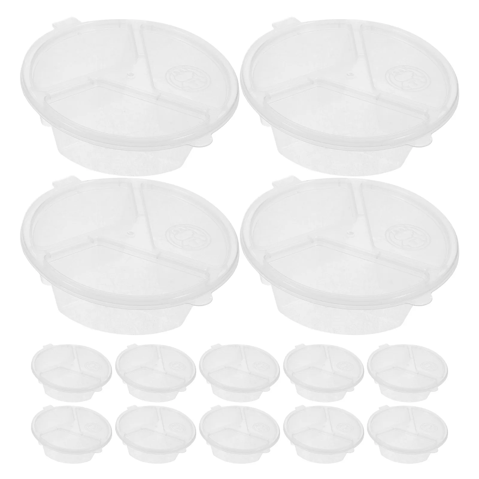 

50pcs Sauce Box Reusable Containers Plastic Condiment Cups Lid for Picnics Barbecues Vinegar Dipping Compartment Food Prep