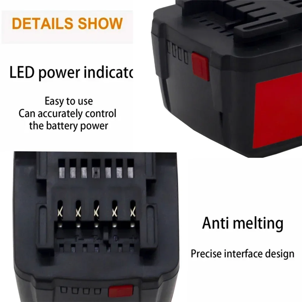 Rechargeable 18V 9.0Ah Battery for Metabo Cordless Power Tool Drill Drivers for Metabo Battery Charger Set 625592000 625591000