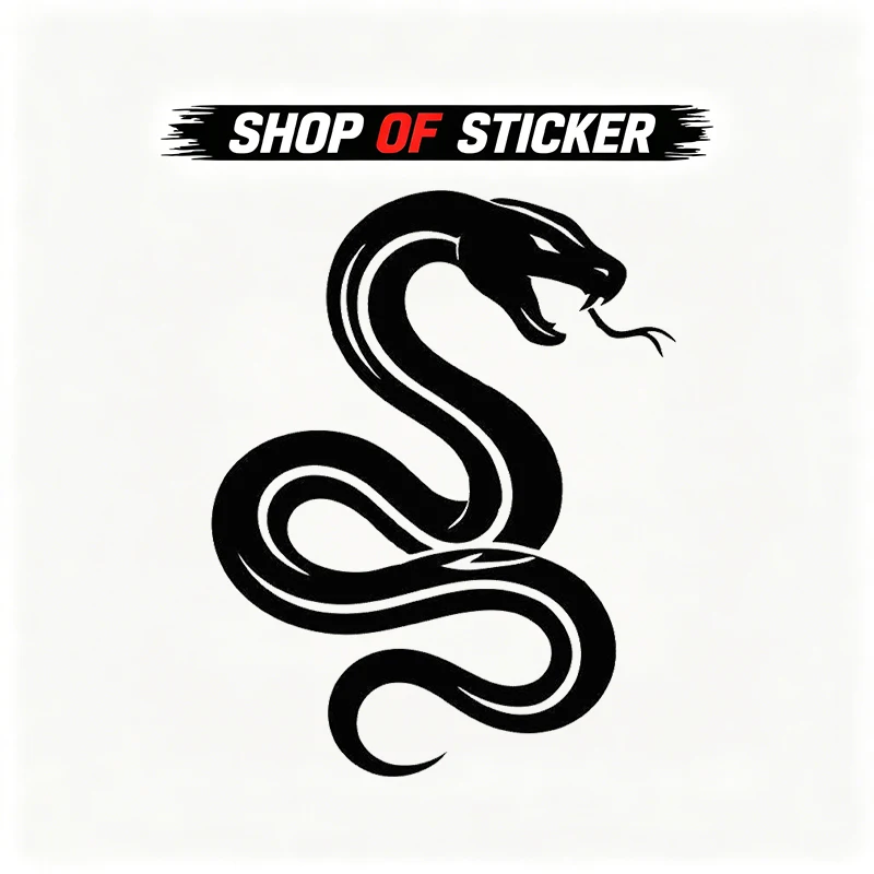 Black Snake Car Sticker Decal Auto Bumper Hood Trunk Graphic Logo Gaming Reptile Animal Design Sticker