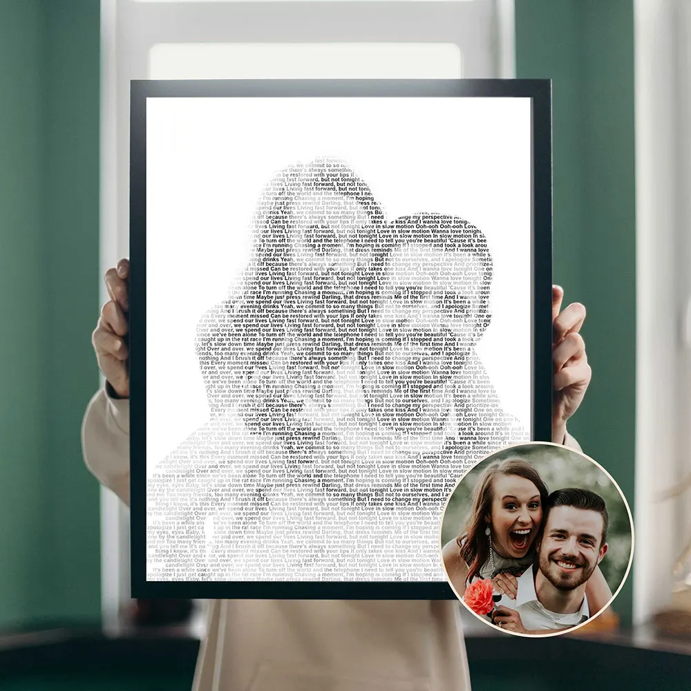 كلمات الأغاني المخصصة جدار الفن من الصورة شخصية الرقص الأول هدية الزفاف الذكرى الزناد طباعة رومانسية زوجين ديكور المنزل #1