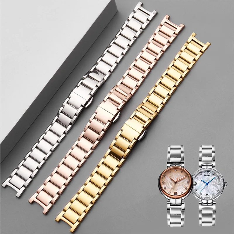 

For Cartier PASHA Stainless steel Watch Strap Folli Follie Michael Kors Silver golden rose gold 16mm 18mm 20mm Watch Band woman