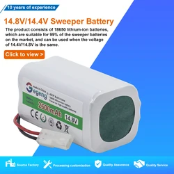 14.8V 2600mAh Battery Rowenta Tefal Explorer Serie 20 40 60 Robot lithium battery RS-RT900866 CMICR18650F5-4S1P RR6875WH/NS0