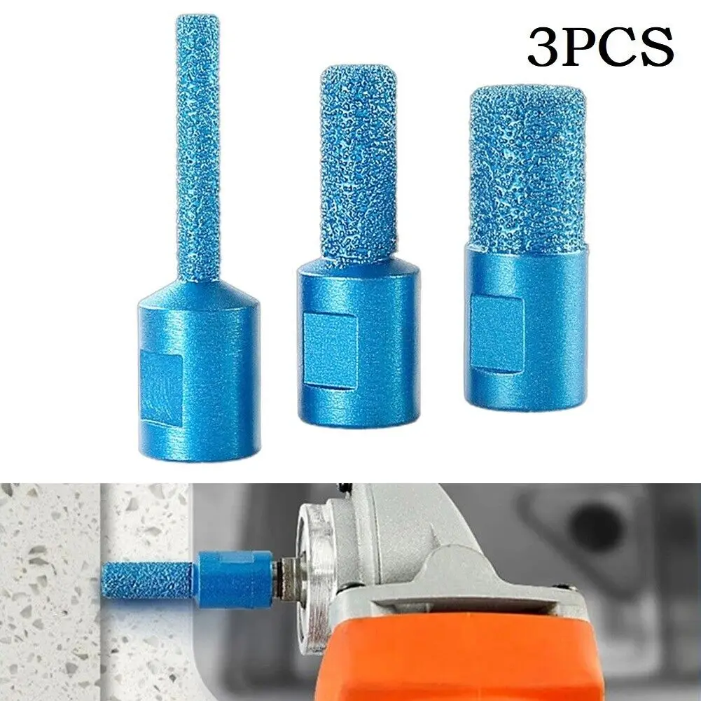 3PCS M10 Thread Vaccum Brazed Diamond Finger Bit Milling Cutter For Ceramic Tile