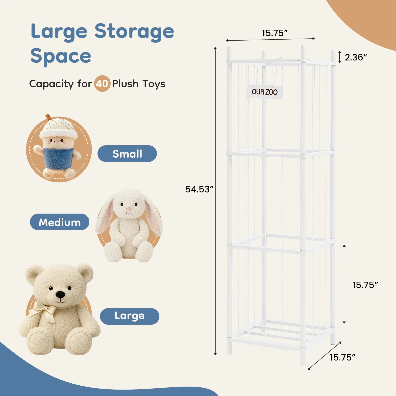 

Wooden Toy Storage Rack, Suitable for Saving Space in Children's Rooms, Bedrooms, Baby Rooms, and Children's Activity Rooms