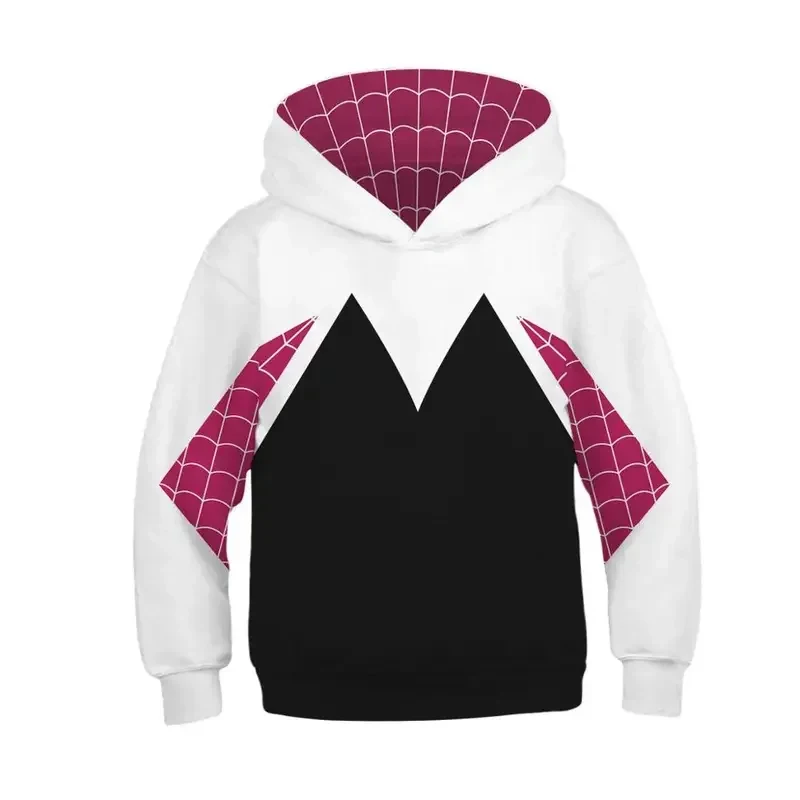 2026 Kids Gwen Stacy Cosplay Costumes Hoodie 3D Quantum Sweatshirts Fashion Girl Boy 6V8LO view 2