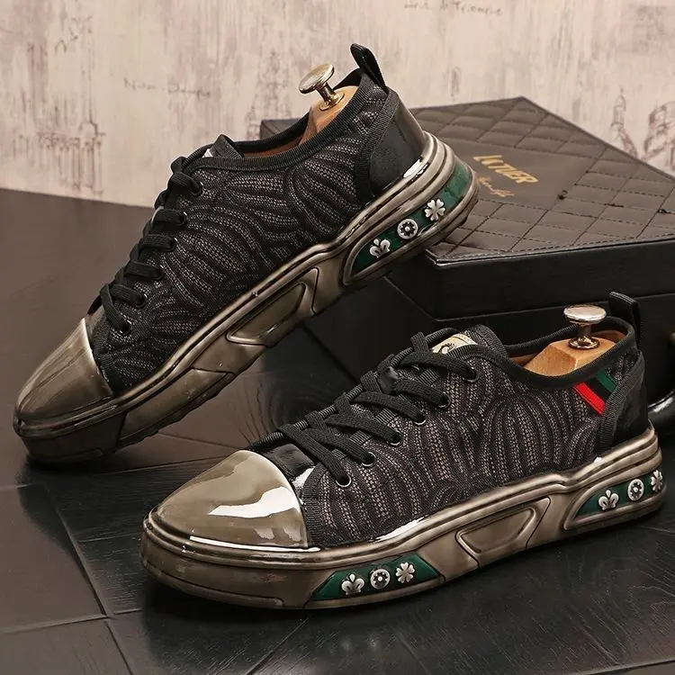 

2025 New Men's Daily Casual Shoes Cool Versatile Gel Thick Sole Stylish Genuine Leather Trendy Sneakers