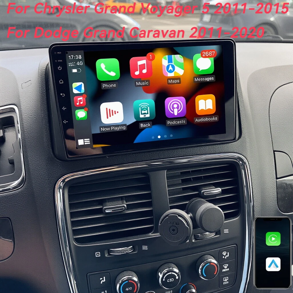 

Автомагнитола Android 16 с CarPlay для Chrysler Grand Voyager 5 и Dodge Grand Caravan 2011-2020, GPS-мультимедийная система