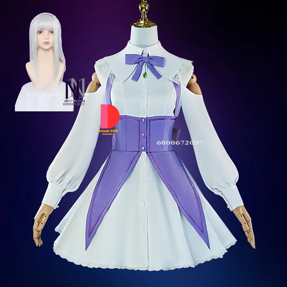 

Emilia Hot Anime Cosplay Re:Life in A Different World From Zero New Arrival Costume Exclusive Design Halloween Party Essential