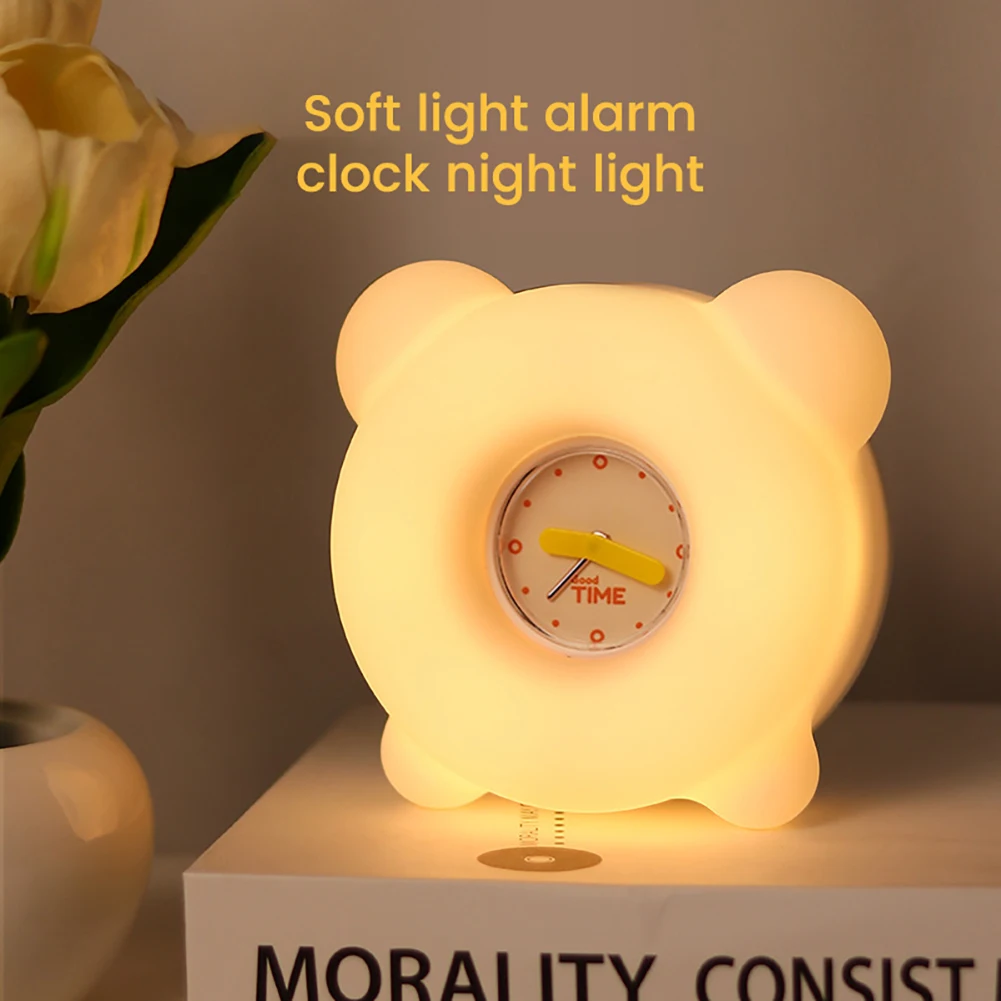 Children's Sleep Trainer With Night Light, Waking Alarm Clock For Toddlers Kids, Night Lamp Teach Kid Day Night, Light Clock