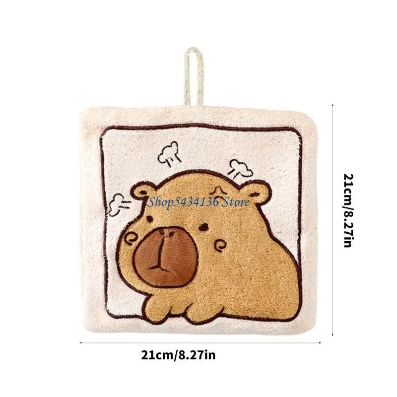 H7ED Kids Hand Towel Fun Capybara Hand Towels Soft Strong Water Absorption