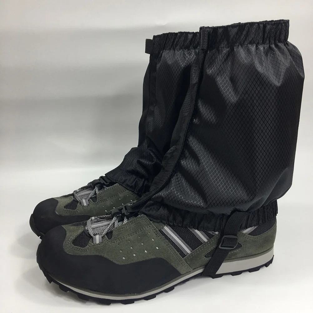 Trekking Feet Hiking Gaiter Tourist Shoe Covers Gaiters Snake Waterproof Mountain Leggings Hunting Snow Boots (Black)