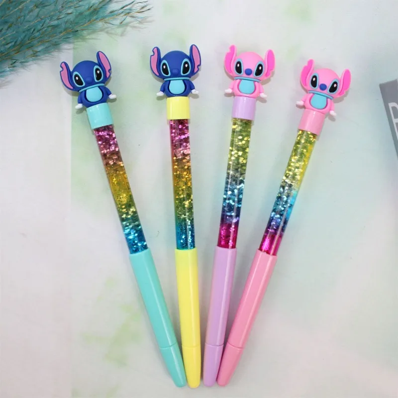 Stylet gel Disney Stitch Animation pour étudiants, personnalisé, créatif, Kawaii, toile, fournitures d'incitation, outils d'écriture, bricolage