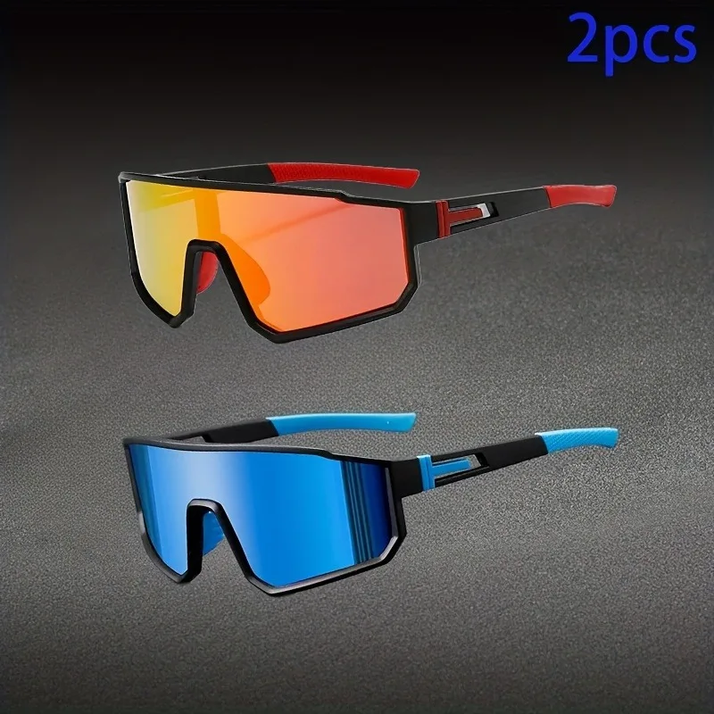 5 قطع من نظارات ركوب الدراجات والرياضة الرائعة، عدسات متدرجة أنيقة، إطار متين وخفيف الوزن مناسب لصيد الأسماك والارتداء اليومي #4