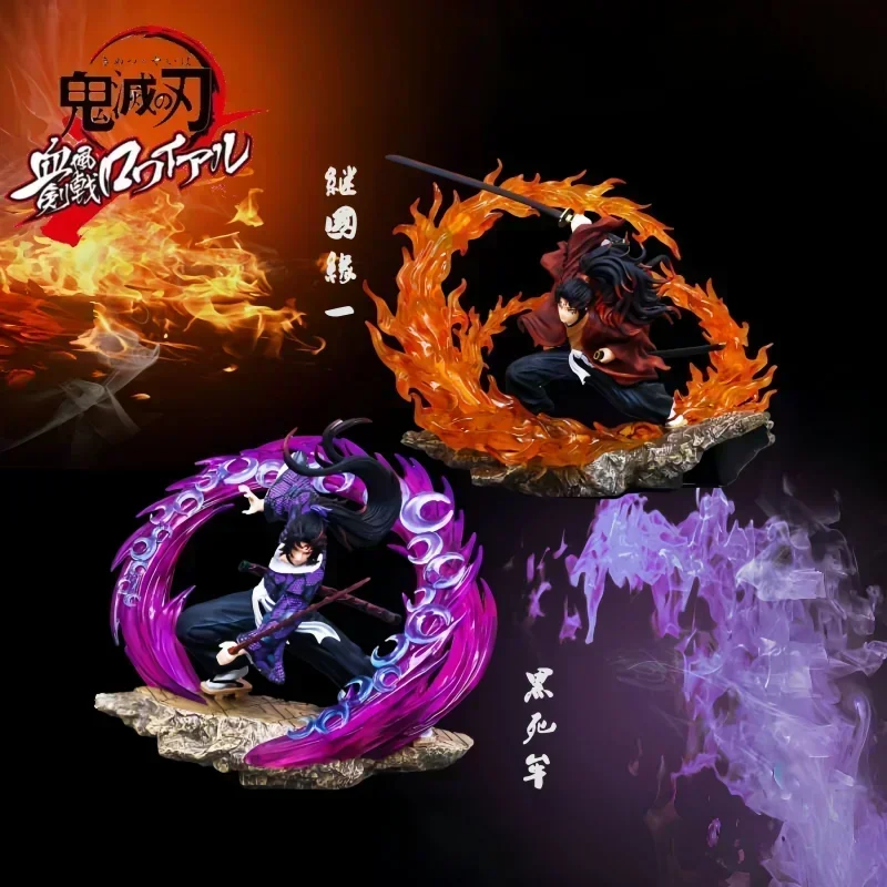 Hot Sale Demon Slayer Toys Kokushibo Tsugikuni Yoriichi Anime Figure With Led Light Kimetsu No Yaiba Pvc Figurine Statue Gifts