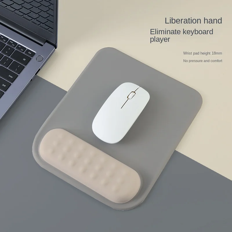 Mouse pad with wrist rest pad Ergonomic anti-slip silicone base gaming accessories mouse pad memory foam wrist pad