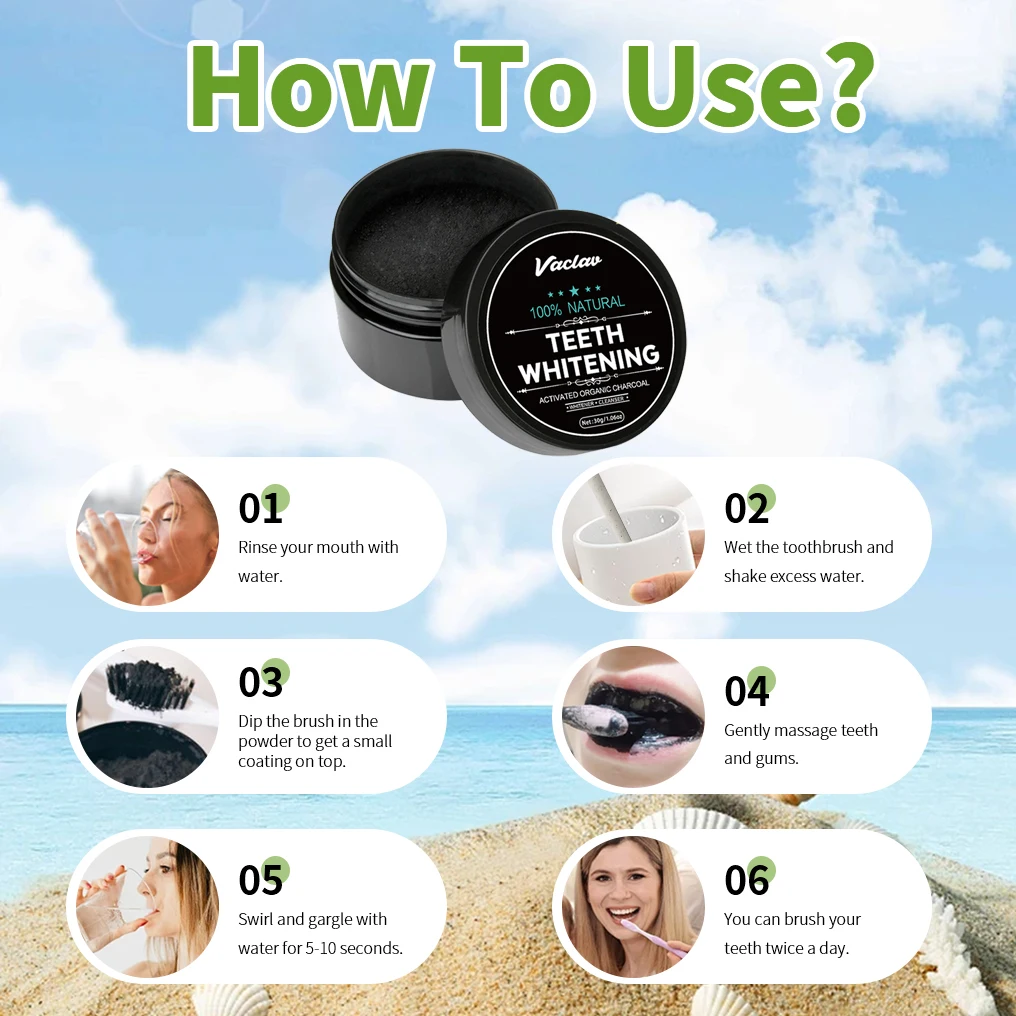 Vaclav Activate Charcoal Teeth - огляд і ціна Teeth Whitening Filter