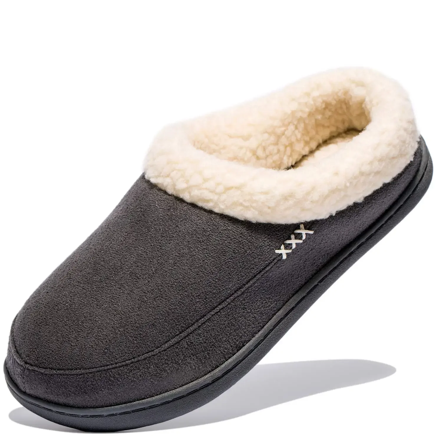 Men Winter Warm Fur Slippers House Non-Slip Soft Shoes Men Comfort Flat Heel Slides Home Indoor Bedroom Zapatillas Casa Mujer