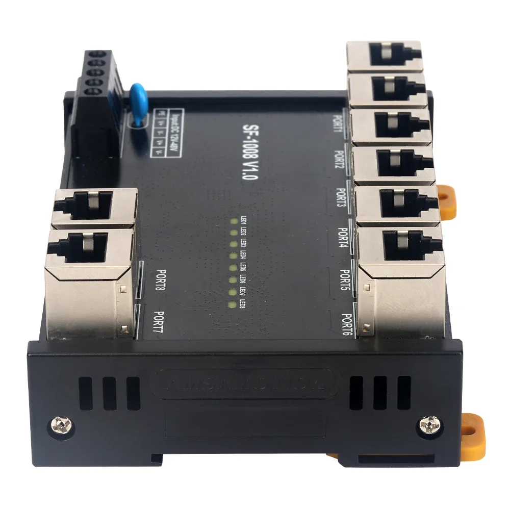 Industrial Ethernet Switch 5 Port 8 Port 100M Network Splitter, Shunt, SF-1005, SF-1008 Support Multiple Industrial Protocols view 6