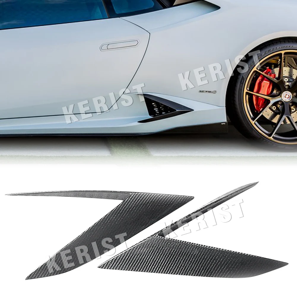 Carbon Fiber Car Side Splitters Lip Apron Case For Lamborghini Huracan LP600 LP610 Coupe 2 Door 2014-2017