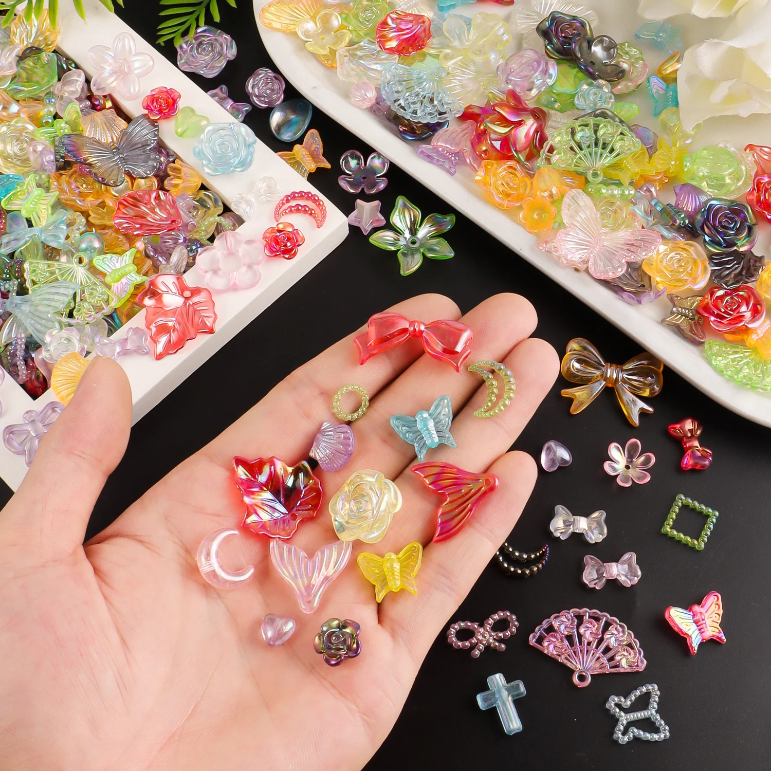 30 جرام/60 جرام الاكريليك لطيف فاصل فضفاض الخرز مجموعة ل سوار ذاتي الصنع قلادة الحبل حزام مستلزمات صناعة المجوهرات اكسسوارات المواد #4