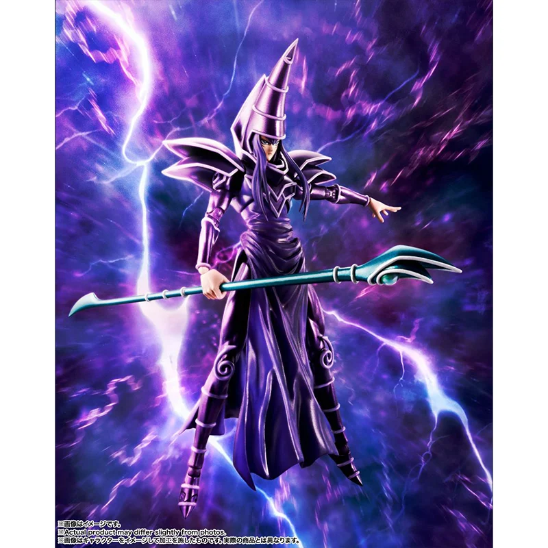 100% In Stock Original Bandai S.H.MonsterArts SHM Dark Magician Yu Gi Oh Duel Monsters Anime Collection Figures Model Toys﻿